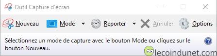 L'outil de capture d'écran intégré à Windows