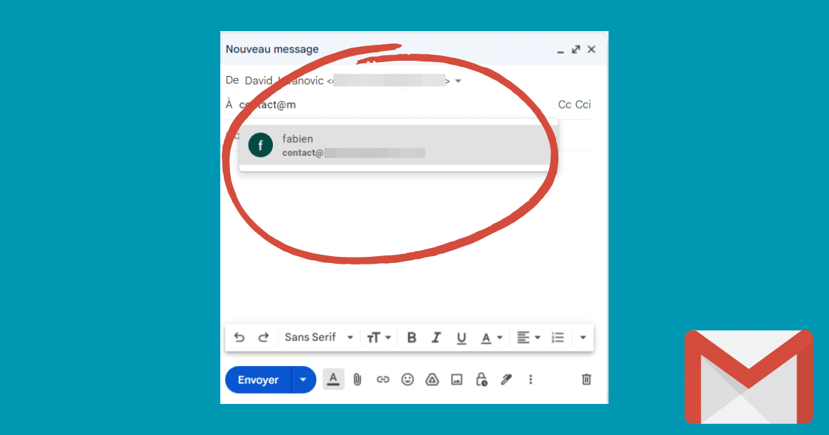 מחק כתובת אימייל שהוצעה על ידי Gmail